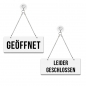 Preview: Geöffnet / Leider geschlossen - Graviertes Wendeschild
