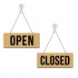 Preview: Open / Closed - Graviertes Wendeschild