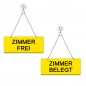 Preview: Zimmer frei / Zimmer belegt - Graviertes Wendeschild
