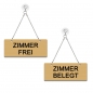 Preview: Zimmer frei / Zimmer belegt - Graviertes Wendeschild