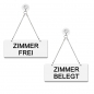 Preview: Zimmer frei / Zimmer belegt - Graviertes Wendeschild