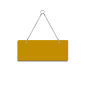 Preview: Wendeschild ohne Gravur, 250x100mm