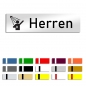 Preview: Herren Dusche - Türschild mit Symbol, 160x40mm