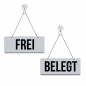 Preview: Frei/Belegt, silber gebürstet