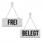 Preview: Frei/Belegt, silber matt