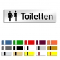 Preview: Toiletten - Türschild mit Symbol, 160x40mm