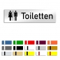 Preview: Toiletten (2.0) - Türschild mit Symbol, 160x40mm