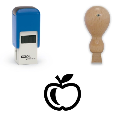 Stempel mit Abdruck: Apfel