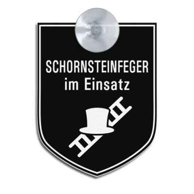 Schornsteinfeger mit Sauger