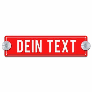 Dein Text - 200x50mm, Rot