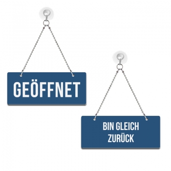 Geöffnet/Bin gleich zurück!