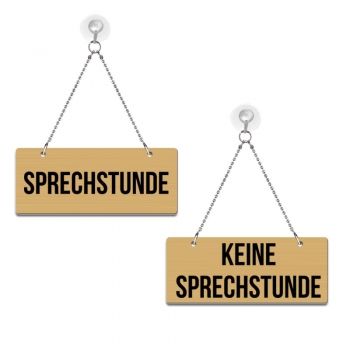 Sprechstunde / Keine Sprechstunde - Graviertes Wendeschild