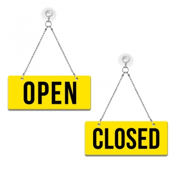 Open / Closed - Graviertes Wendeschild