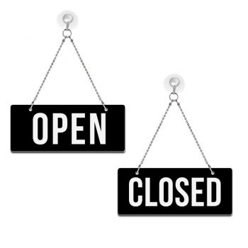 Open / Closed - Graviertes Wendeschild
