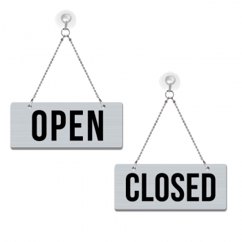 Open / Closed - Graviertes Wendeschild