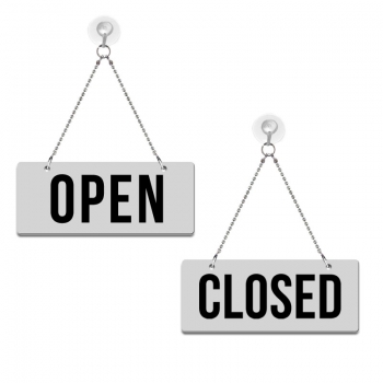 Open / Closed - Graviertes Wendeschild