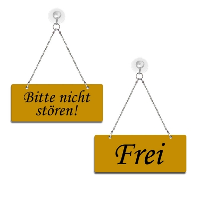 Frei / Bitte nicht stören - Graviertes Wendeschild