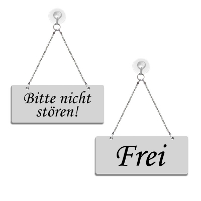 Frei / Bitte nicht stören, Silber matt
