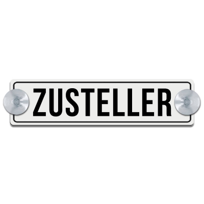 Zusteller mit Rand, weiß