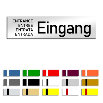 Eingang in versch. Sprachen