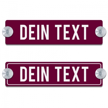Dein Text - 200x50mm, Burgundy