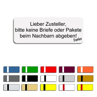 Nicht beim Nachbarn abgeben - 80x30mm