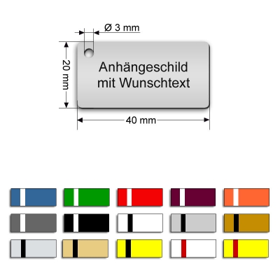 Anhängeschild 40x20mm