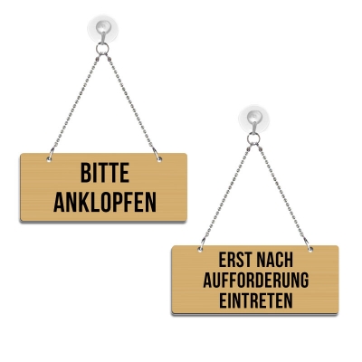 Bitte anklopfen / Erst nach Aufforderung eintreten