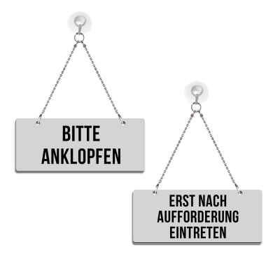 Bitte anklopfen / Erst nach Aufforderung eintreten