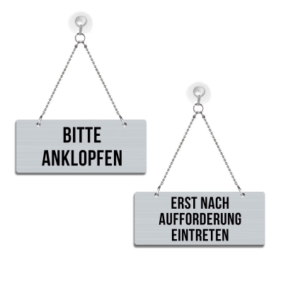 Bitte anklopfen / Erst nach Aufforderung eintreten