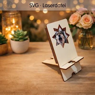 Handyhalter mit Sternausschnitt