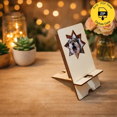 Handyhalter mit Sternausschnitt