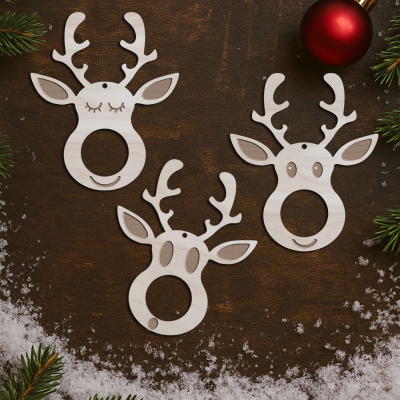 Preview: „Rentier-Dreierpack“ – für Süßigkeit, Lolli & Teelicht! - Laservorlage