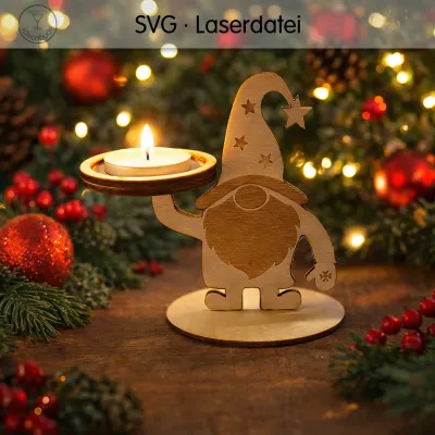 Wichtel im Kerzendienst