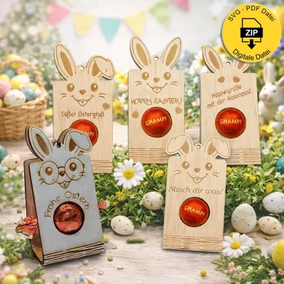 Osterhase to go – 5 süße Geschenkhalter für Schoki & Grüße