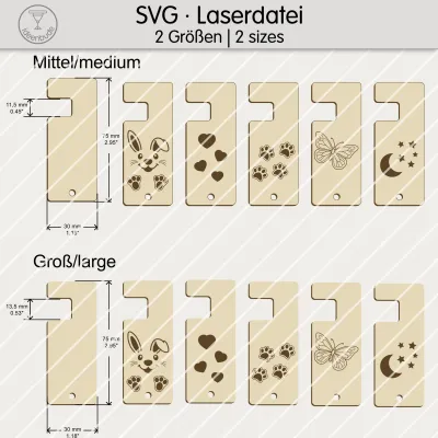 Laserdatei für Mini Handyhalter als Schlüsselanhänger in 2 Größen