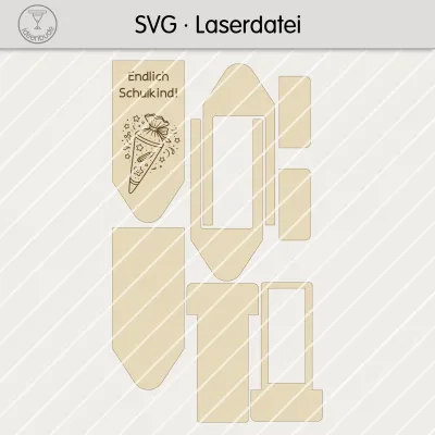 Preview: Verpackung für Geldgeschenk zur Einschulung