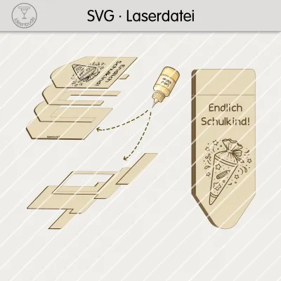 Preview: Verpackung für Geldgeschenk zur Einschulung