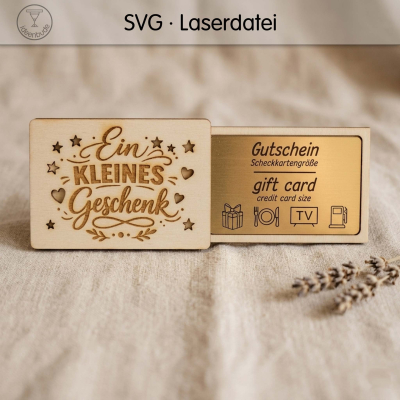 Geschenkverpackung für Gutscheinkarten (5 Stück im Set)