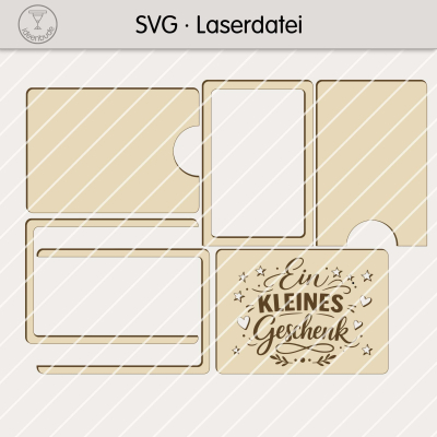 Geschenkverpackung für Gutscheinkarten (5 Stück im Set)