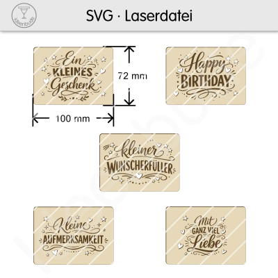 Geschenkverpackung für Gutscheinkarten (5 Stück im Set)