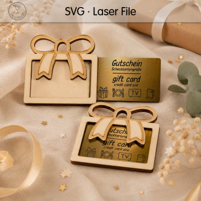 Preview: Geschenkverpackung für Gutscheinen in EC-Größe