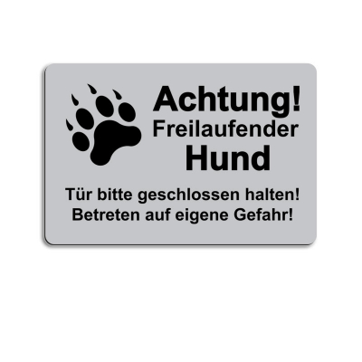 Scudo Warnschild cautela freilaufender cane – Doberman Attenzione – VIGILE Shell – 20 x 30 cm – s22d, Aluverbundplatte - mit Bohrlöchern