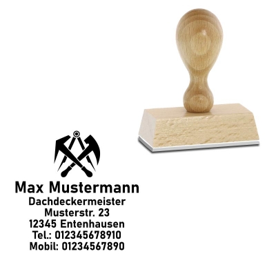 Dachdeckerstempel, 50x35mm