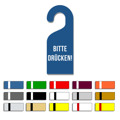 Bitte drücken! - Türanhänger