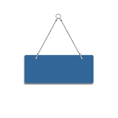 Wendeschild ohne Gravur, 250x100mm