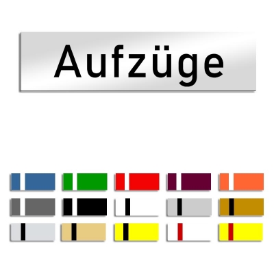 Aufzüge - Türschild, 160x40mm