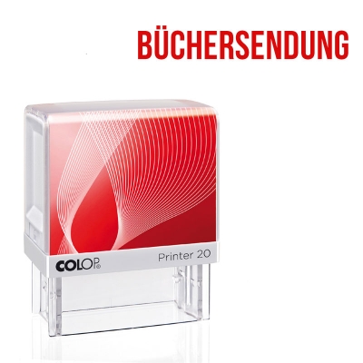 BÜCHERSENDUNG - Colop Printer 20, Abdruck: Rot