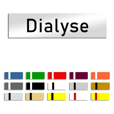 Dialyse - Türschild, 160x40mm