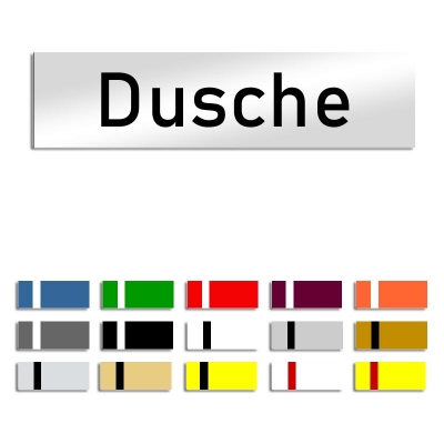 Dusche - Türschild, 160x40mm